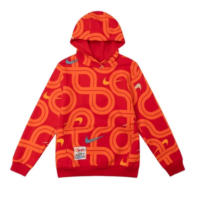 NIKE耐克连帽卫衣运动休闲加绒保暖针织大童套头衫HV8964-657 Z