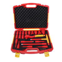 高松takama VDE双色绝缘耐压12.5mm系列1/2方棘轮套筒工具套装21件套v802021/1套
