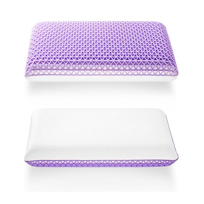 翼眠 深睡格子 TPE无压枕 AIR双感枕 紫色