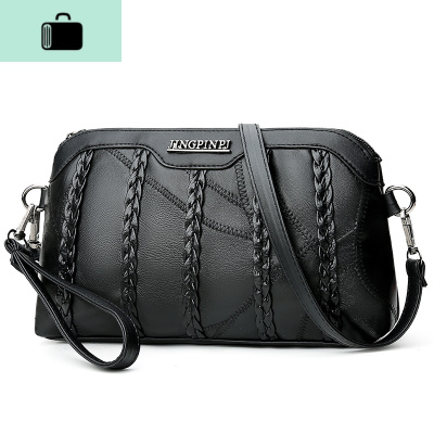 皮皮女包小包包女手拿手抓包新款潮韩版中年妈妈包单肩斜跨包NEW LAKE 黑色女手包