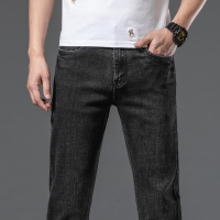 金盾(KIN DON)牛仔裤男秋冬厚款男士休闲裤直筒商务弹力冬季免烫男裤