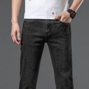 金盾(KIN DON)牛仔裤男秋冬厚款男士休闲裤直筒商务弹力冬季免烫男裤