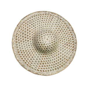 围盛 斗笠竹编草帽 47cm 顶