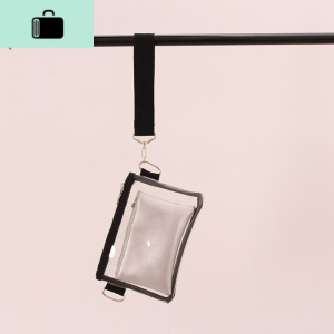 韩国chic透明包包女手拿包小ins手提单肩简约港风斜挎迷你子母包NEW LAKE 银色女手包 银色