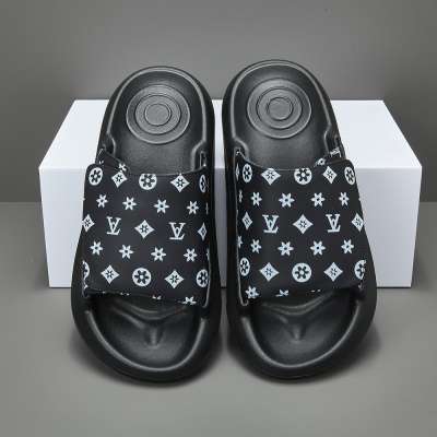 男士真皮拖鞋夏季潮流百搭休闲鞋欧洲站潮鞋男生魔术贴可外穿男鞋