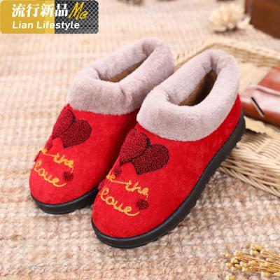 冬季老北京布鞋绒面刺绣女士棉鞋加绒加厚防滑底雪地棉靴休闲棉鞋知义(ZHIYI)休闲鞋