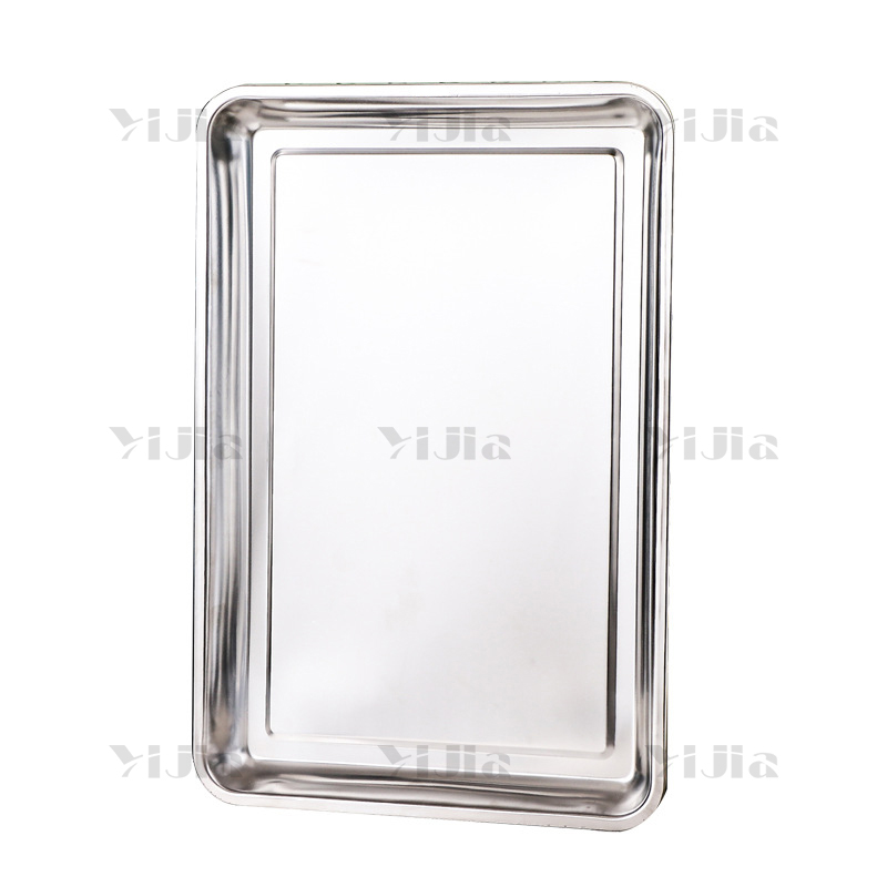 翌嘉YJ40625019 304不锈钢方盘蒸饭盘食堂托盘蒸饭柜烤箱面包馒头盘商用托盘 600*400*48