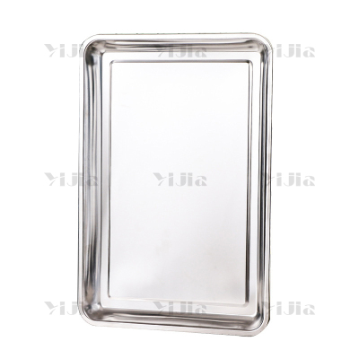 翌嘉YJ40625019 304不锈钢方盘蒸饭盘食堂托盘蒸饭柜烤箱面包馒头盘商用托盘 600*400*48