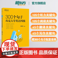 [新东方店]300个句子攻克大学英语四级 真题听力阅读翻译写作难点突破考点归纳句型拓展核心词汇 英语学习俞敏洪英语