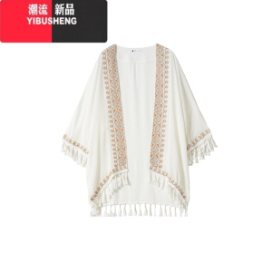 YIBUSHENG甜十八 波西米亚甜美仙白色长裙度假无袖吊带裙穿搭大摆连衣裙