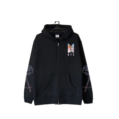珂卡慕(KEKAMU)BTS卫衣防弹少年团周边LOVEYOSELF世巡演唱会同款拉链连帽外套