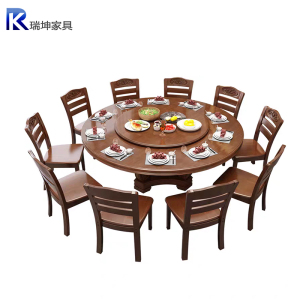 渝瑞坤 酒店桌椅 1.8米圆桌+10椅/套