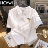 HLCOMANpolo衫短袖男款ins潮牌夏季宽松百搭半袖体恤翻领上衣服