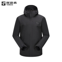 探路者(TOREAD) 二合一套绒冲锋衣男款军绿/黑色 TAWWAL91201-D12G/件
