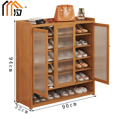 汐木质鞋柜三门个