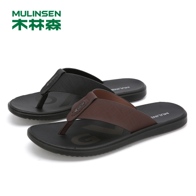 木林森凉鞋夏季凉拖软底休闲外穿拖鞋轻便新款男士人字拖透气防滑