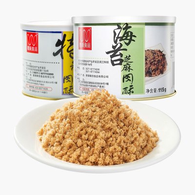 唯新富含高蛋白115g海苔芝麻肉酥+135g特制肉酥组合装