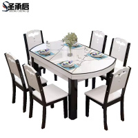 圣承启玻璃餐桌单桌1.5m张