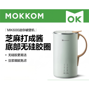 mokkom 磨客破壁机迷你豆浆机小型免过滤免煮预约多功能家用自动辅食机1-3人榨汁搅拌一机六用 绿色 MK-600A