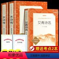 [人民文学]九年级上册必读 3册 [正版]赠考点水浒传九年级必读原著老师的初三课外书籍中国古典四大名著上册下册初中生无删
