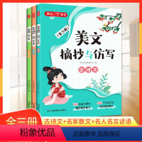 美文摘抄与仿写 [3册] 小学通用 [正版]开心教育2023新版美文摘抄与仿写全3册一二三年级四五六年级上下册同步作文书