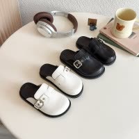 儿童拖鞋2026年夏季新款时装时尚女童包头皮面凉拖潮女宝童拖鞋