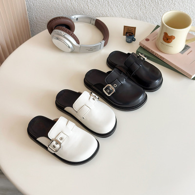 儿童拖鞋2026年夏季新款时装时尚女童包头皮面凉拖潮女宝童拖鞋