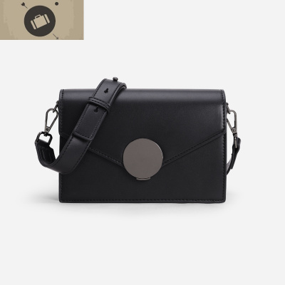 BAG轻复古通勤小方包ins百搭包包女2020新款简约斜挎信封包艾狄伊娃女手包黑色-预定先拍先发