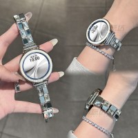 适用于华为GT6链式表带gt5/4锆石镶钻gt5pro高级金属质感watch5轻奢女款小米s4 41mm时尚oppo w