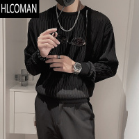 HLCOMAN新款卫衣套装炸街高级感男潮牌圆领T恤上衣痞帅穿搭一套搭配