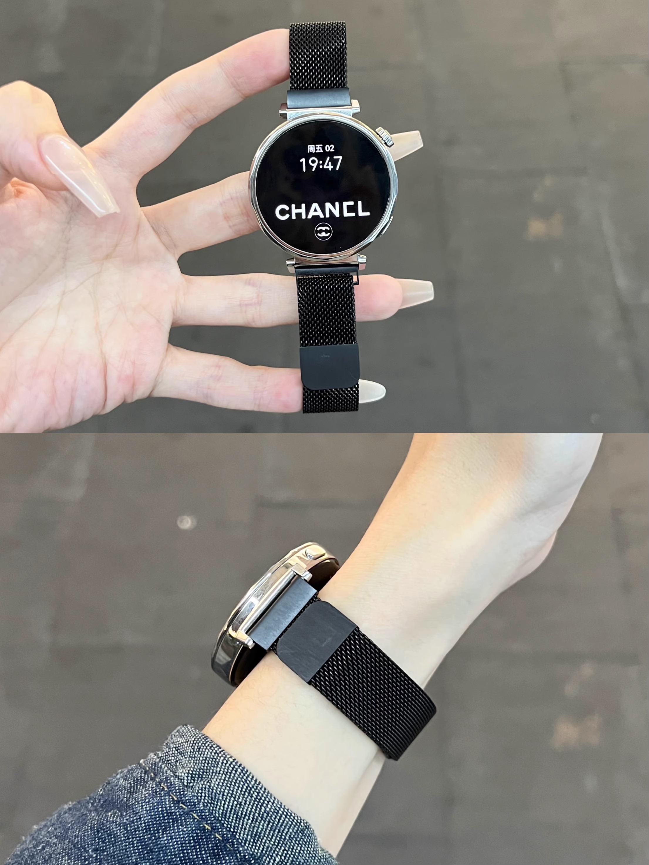 适用华为GT6手表gt5表带watch5米兰磁吸gt4梅子紫色gt6pro智能腕表5pro新款女士gt2/3表带3264