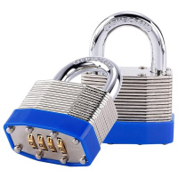 联岚千层钢底开四位密码锁加强型钢制挂锁防盗锁柜门锁GH02把