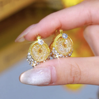 时尚韩国闪钻水滴耳环高端大气水晶耳坠2025年新款耳饰高级感耳扣送女朋友老婆情人节七夕生日礼物