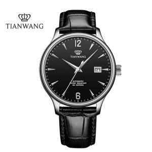 [支持后盖定制刻字服务]天王表(TIANWANG)手表 正品手表男士自动机械表时尚休闲皮带腕表防水简约男表GS5844