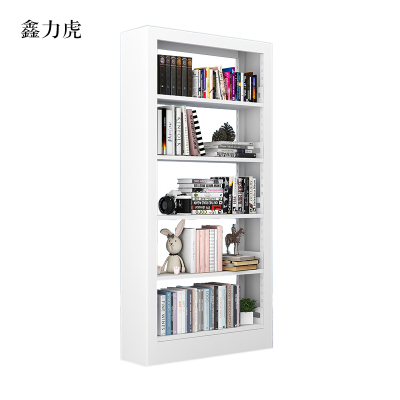 鑫力虎图书馆书架阅览室货架资料档案架钢制书架单面五层主架
