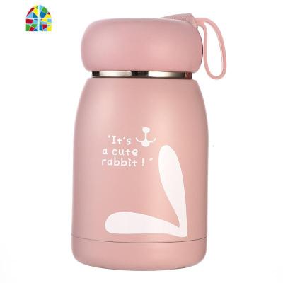 保温杯男女士304不锈钢学生水杯子大容量儿童壶便携可爱茶杯 FENGHOU 典雅粉