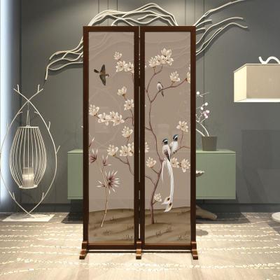 欧式屏风隔断墙客厅餐厅办公酒店卧室遮挡家用移动折叠布艺纱折屏