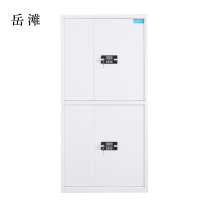 岳滩保险柜铁皮资料柜矮柜办公室储物柜通双节白色密码锁900*420*1850