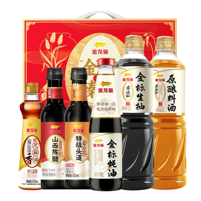 金龙鱼零添加调味品礼盒B款3225ml+1000g