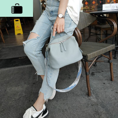 皮女包2020气质牛皮单肩包夏新款韩版百搭斜挎包简约软皮手提包NEW LAKE