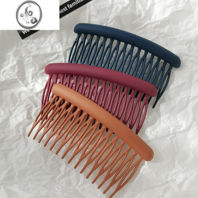 JiMi简约磨砂插梳发卡女头饰后脑勺碎发整理器发箍侧边刘海固定发梳