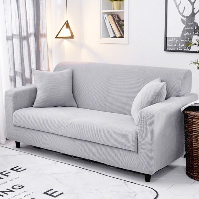 三人双人弹力全包萬能沙发套沙发套罩沙发垫通用全盖布艺 兰洛灰 M码(测量长度145-185cm适用,一般用于双人位沙发)