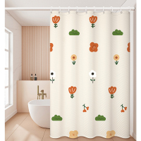 [补贴10%]浴室浴帘隔断卫生间免打孔套装淋浴防霉帘子洗澡间防水布门帘窗帘