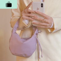 柔软可爱的褶皱感hobo抽绳手提包2020新款单肩包女手拎包NEW LAKE女士单肩包