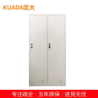 匡大 办公柜 钢制铁皮储物柜换衣柜存包柜带锁碗柜鞋柜2门更衣柜 KDT353
