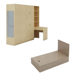 书桌衣柜床组合 2200*2100mm