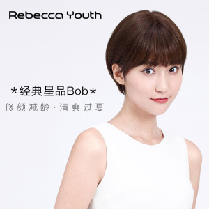 瑞贝卡假发女短直发齐刘海全真人发手织逼真自然时尚头套