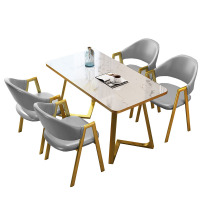 戴劲 洽谈桌北欧风会客接待桌简约奶茶店桌椅组合休息区谈判桌 组合二