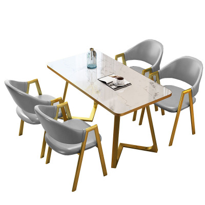 戴劲 洽谈桌北欧风会客接待桌简约奶茶店桌椅组合休息区谈判桌 组合二