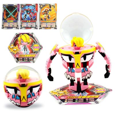 蛋蛋小子玩具 弹射变形对战套装爆丸机器人蛋星侠玩具莱迪蓝波派奇 酷玩变形朱古丽